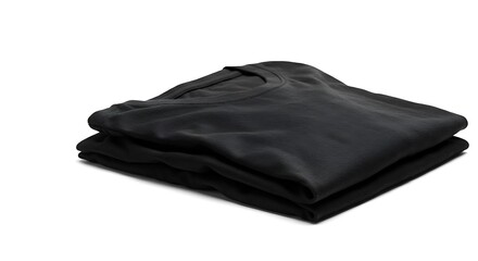 Blank black t shirt front mockup isolated on white background, plain cotton tshirt mock up template for design, branding, print, store. Empty casual apparel