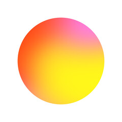 Orange and yellow gradient circle element
