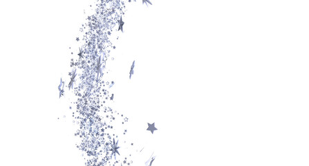 Fototapeta premium Elegant silver stars on white. Perfect for holidays, celebrations, or adding sparkle to your designs.