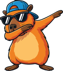 Capybara Performing A Dabbing Pose.