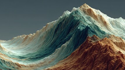 Detailed digital illustration of undulating terrain.