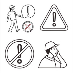 Safety Warning Icons and Worker Reaction