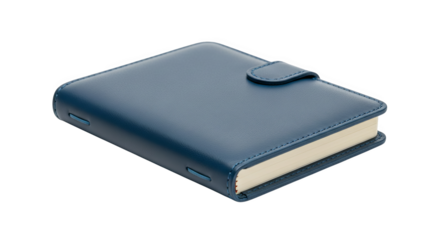 Blue Leather Notebook Closed View