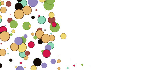  Colorful confetti on white background