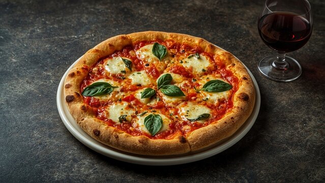 pizza margherita, a typical Italian food