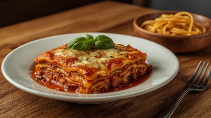 Fototapeta premium Lasegna alla bolognese, a typical Italian dish