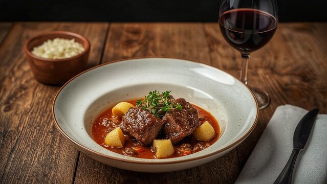 Osso buco alla milanese typical Italian food