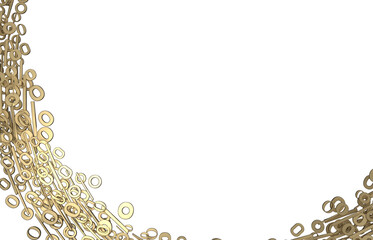 3d Sales icons floating in the air 3D rendering