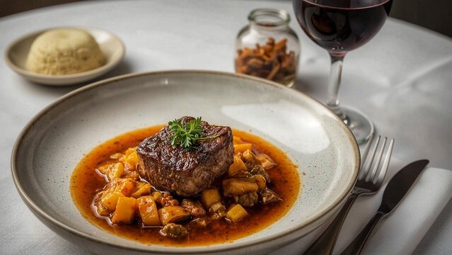 Osso buco alla milanese typical Italian food