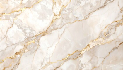 Elegant Marble Stone Background With Golden Contours Displaying Natural Beige Texture for Luxurious Design