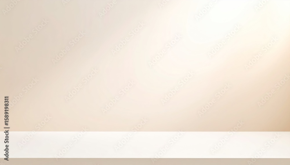 Wall mural off white background with warm gradient lighting a minimalist empty surface