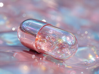 Abstract starlight and pink and purple medicine, powerpoint, website, marketing