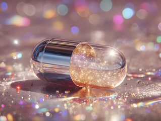 Abstract starlight and pink and purple medicine, powerpoint, website, marketing