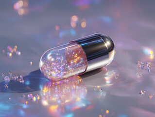 Abstract starlight and pink and purple medicine, powerpoint, website, marketing