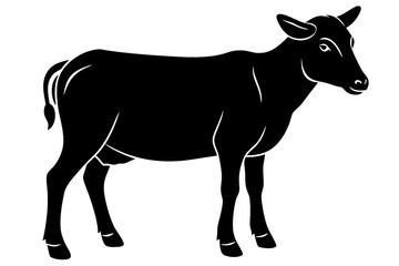 Vector art of silhouette of a goat