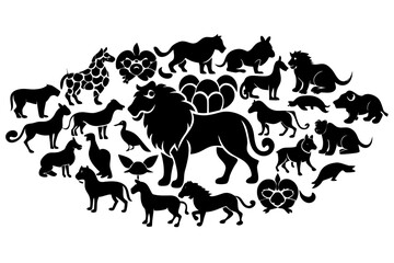 Vector art of silhouette of  a camel