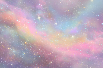 Abstract starlight and pink and purple clouds stardust, blink, background, presentation, star, concept, magazine, powerpoint, website, marketing,	