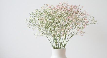 柔らかな光に包まれた白い花束 清楚で繊細な美しさ. AI Generated