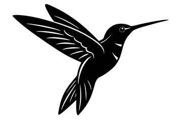 Vector art of silhouette of  hummingbird 