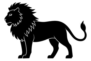 Vector art of silhouette of  lion 