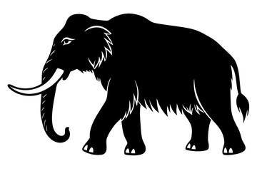 Vector art of silhouette of an elephant 