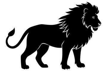 Vector art of silhouette of  lion 