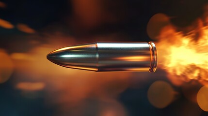 Running bullets on black background