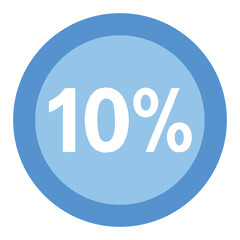 Ten percent discount offer sale badge promotion marketing graphic template for business and advertising