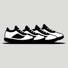 Black and white running shoes sneakers footwear