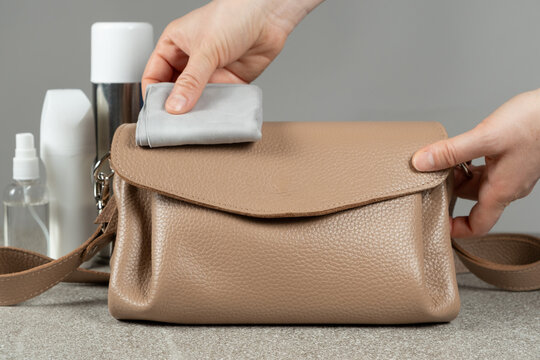 Cleaning a Leather Handbag. Leather Purse Maintenance. Proper Cleaning Tips.