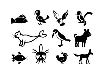 Black Silhouette of a Dog's Head animal canine