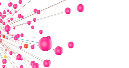 The structure of the network connection of points and lines. Data technology.