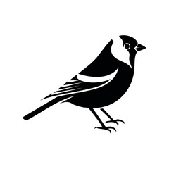 Obraz premium European Goldfinch Black Glyph Icon