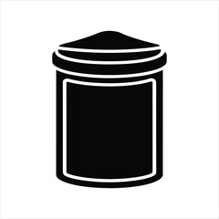 Baking Powder Can Icon Silhouette Vector