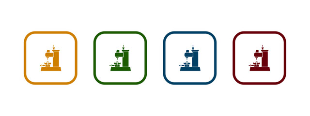 milling machine icon vector illustration. milling machine icon in different color design.