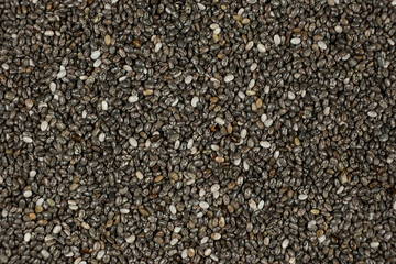 Macro Texture of Chia Seeds. Natural Grain Background.
