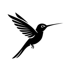 Fototapeta premium Hummingbird Black Glyph Icon
