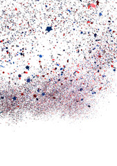confetti - ndependence day USA banner mockup with confetti confetti in American national colors.