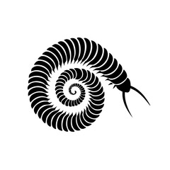 Millipede Black Glyph Icon