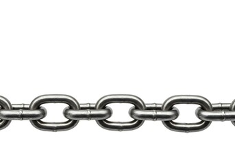 Obraz premium Close up of a metal chain on a white surface