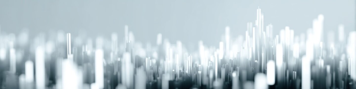 White Chrome Colour Scheme Illustrating Futuristic Data Analytics and Artificial Intelligence in Business Digital Transformation