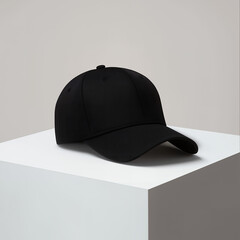 Black Hat On Minimalist White Display