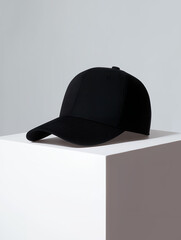 Black Hat On Minimalist White Display