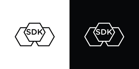 Obraz premium SDK icon website stock illustration. stroke symbols