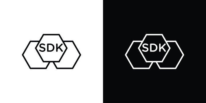 SDK icon website stock illustration. stroke symbols