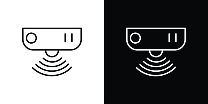 Motion sensor icon website stock illustration. stroke symbols