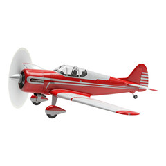 3D Retro Propeller Plane – Single Object PNG Design

