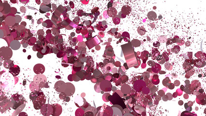 Obraz premium Celebrate with this vibrant pink confetti burst. Perfect for party invitations, backgrounds, and more.