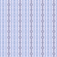 Classic vertical pattern with intricate ornamental motifs. Elegant, symmetrical design in a cool blue and purple palette