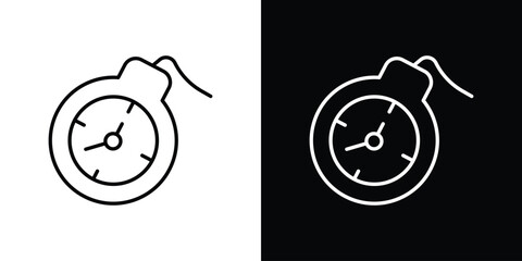 Deadline icon website stock illustration. stroke symbols © Annimo